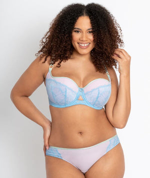 thumbnailCurvy Kate Emboost Padded Balcony Bra - Blue/Lilac Bras 