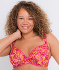 Curvy Kate Lifestyle Plunge Bra - Pink Hearts Multicolour Swatch Image