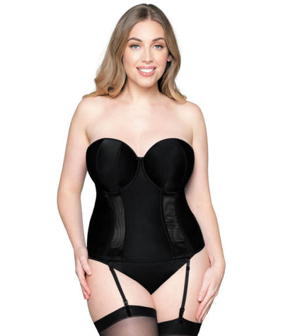 Curvy Kate Luxe Strapless Basque - Black Bodysuits & Basques