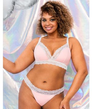 thumbnailCurvy Kate Twice the Fun Reversible Thong - White/Pink Knickers 