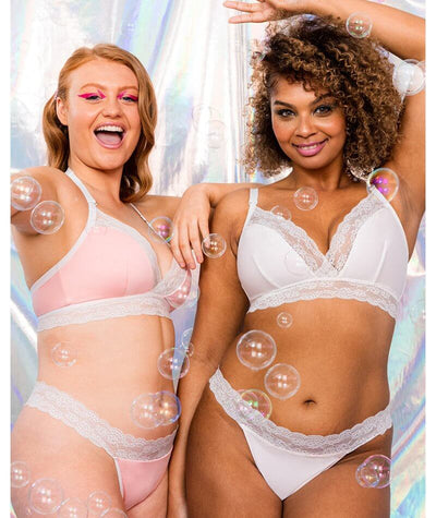 Curvy Kate Twice the Fun Reversible Bralette - White/Pink Bras