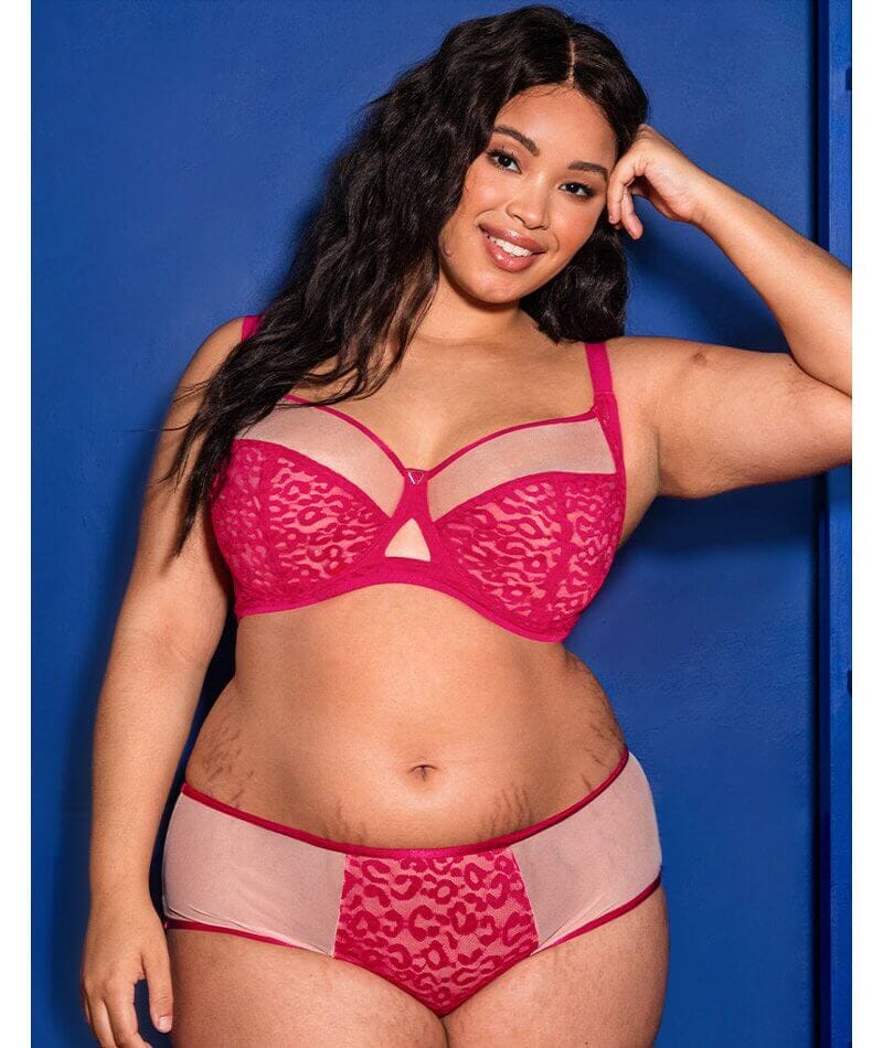 Curvy Kate Victory Wild Balcony Bra - Hot Pink/ Blush Bras 