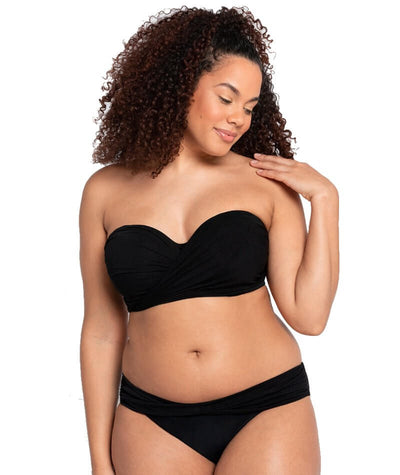 Curvy Kate Wrapsody Bandeau Bikini Top - Black Swim