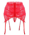 Curvy Wide Lace Garter with G-String - Red Babydoll / Chemise