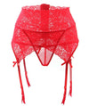 Curvy Wide Lace Garter with G-String - Red Babydoll / Chemise