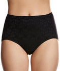 Jockey No Ride Up Microfibre and Lace Full Brief - Black Swatch Image