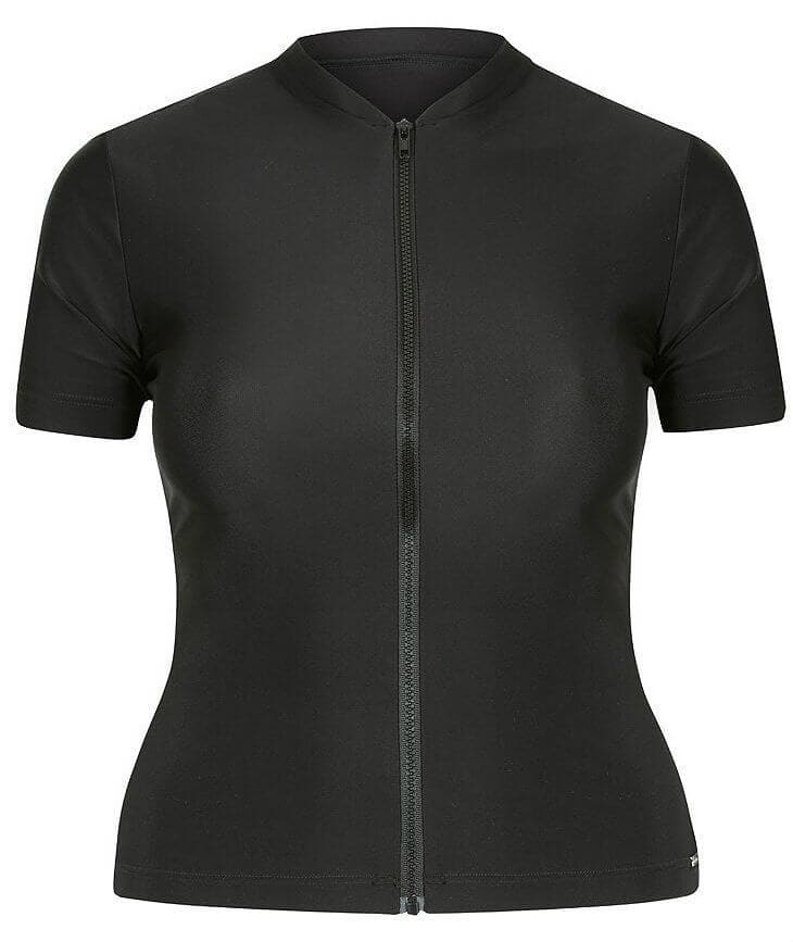 Capriosca Plain Short Sleeve Wetshirt - Black Swim 