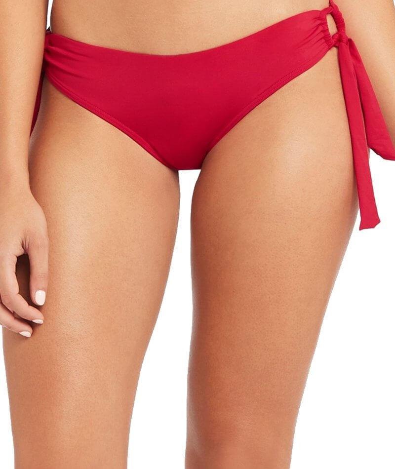 Sea Level Essentials Tie Side Hipster Bikini Brief - Red Swim 