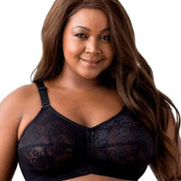 Elila Embroidered Lace Wire-Free Bra - Black