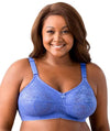 Elila Embroidered Lace Non-Underwired Bra - Cobalt Bras 14D Cobalt