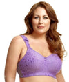 Elila Jacquard Non-Underwired Bra - Lilac Bras 12F Lilac