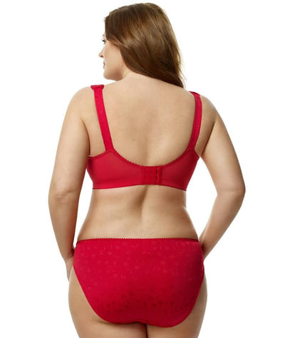 Elila Jacquard Non-Underwired Bra - Red Bras