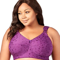 Elila Jacquard Wire-Free Bra - Aubergine