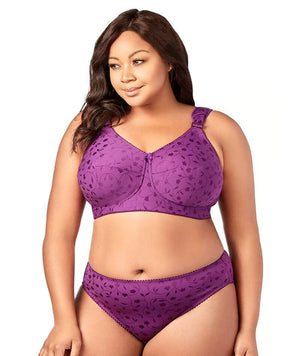 Elila Jacquard Non-Underwired Bra - Aubergine Bras 12F Aubergine 