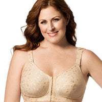 Elila Front Opening Wire-Free Posture Bra - Nude