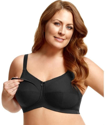 Elila Cotton Cup Wire Free Nursing Bra - Black Bras