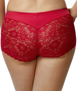 Elila Cheeky Stretch Lace Brief - Red Knickers L Red 