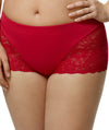 Elila Cheeky Stretch Lace Brief - Red Knickers L Red