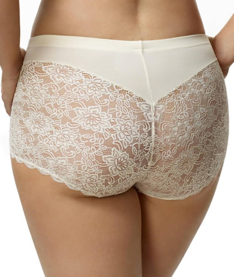Elila Cheeky Stretch Lace Brief - Ivory Knickers 