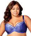 Elila Printed Balcony Underwire Bra - Bluewhite Bras