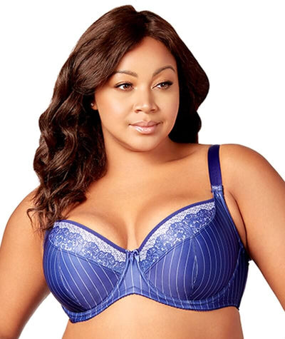 Elila Printed Balcony Underwire Bra - Bluewhite Bras