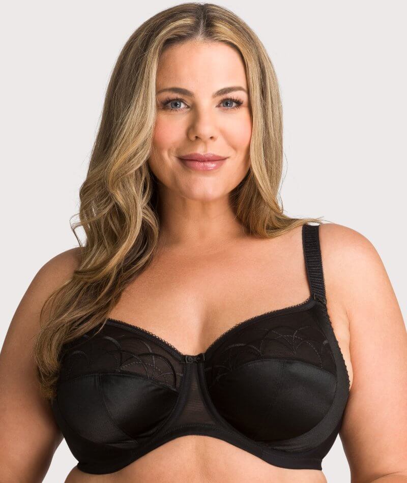 Elomi Cate Underwired Full Cup Banded Bra - Black Bras 