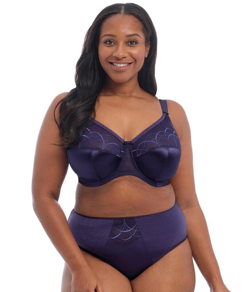 Elomi Cate Underwired Full Cup Banded Bra - Ink - Curvy