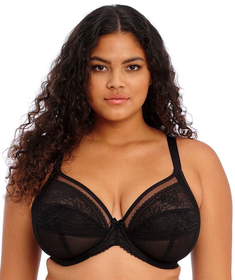 Elomi Kendra Underwired Plunge Bra - Black - Curvy