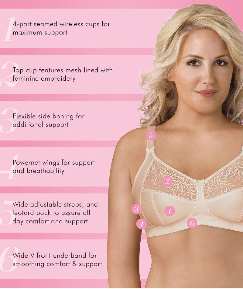 Total Support Embroidered Full Cup Bra B-G