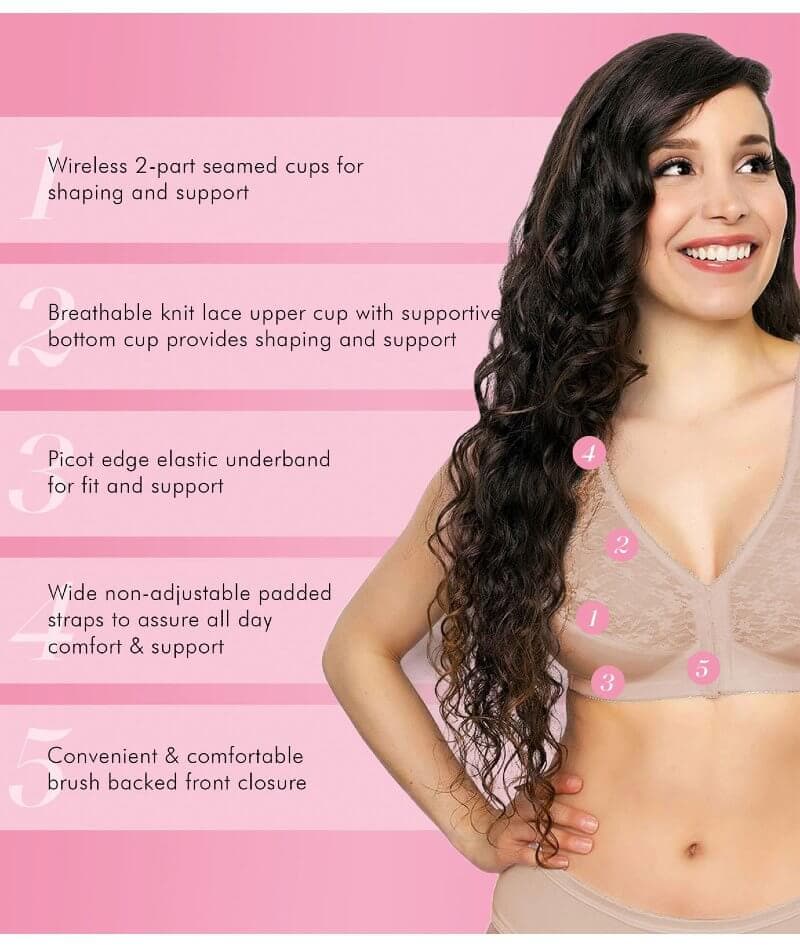 Front Closure Bra, Wireless, Non-Padded, Front Close, Bras for