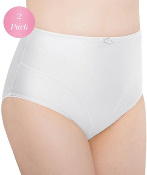 Exquisite Form Control Top Shaping Brief 2 Pack - White Shapewear 