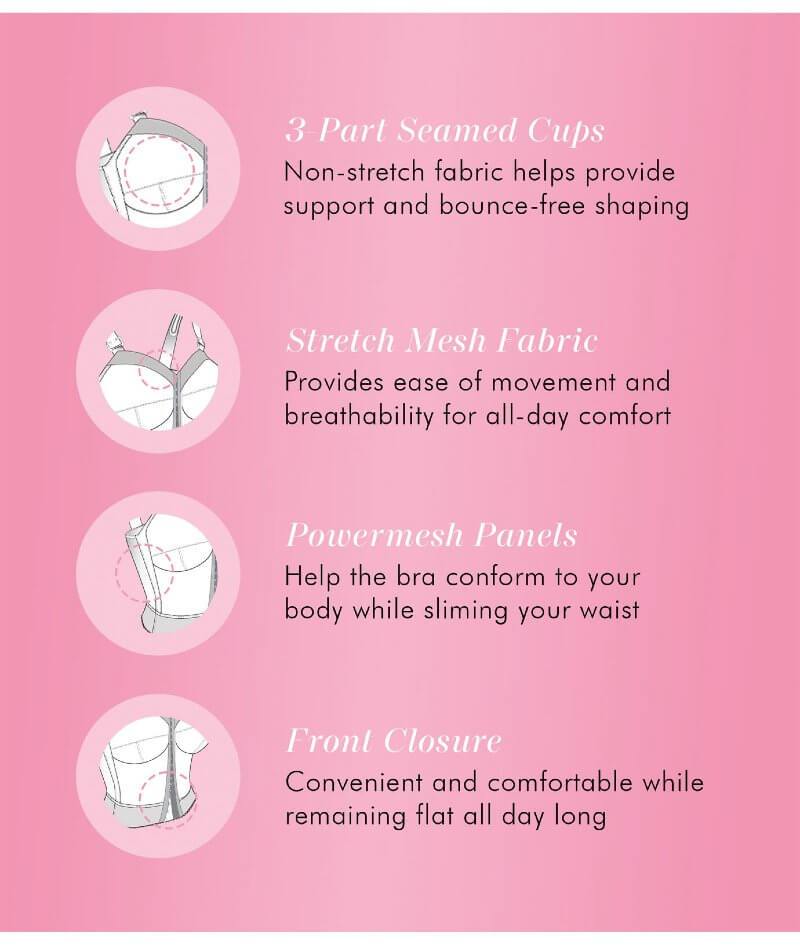 Exquisite Form Fully Front Close Longline Posture Bra - Beige Bras 