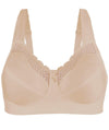 Exquisite Form Fully Cotton Soft Cup Bra With Lace - Damask Neutral Bras