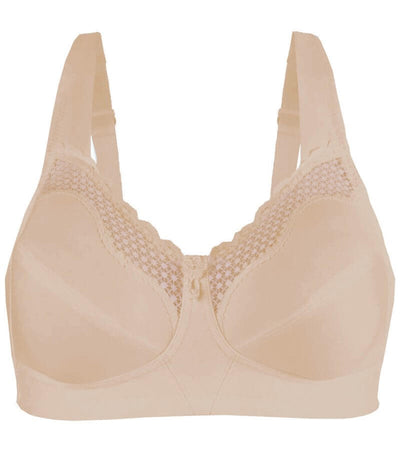 Exquisite Form Fully Cotton Soft Cup Bra With Lace - Damask Neutral Bras