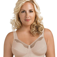 Exquisite Form Fully Cotton Soft Cup Wirefree Bra With Lace - Damask Neutral