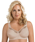 Exquisite Form Fully Cotton Soft Cup Wire-Free Bra With Lace - Damask Neutral Swatch Image