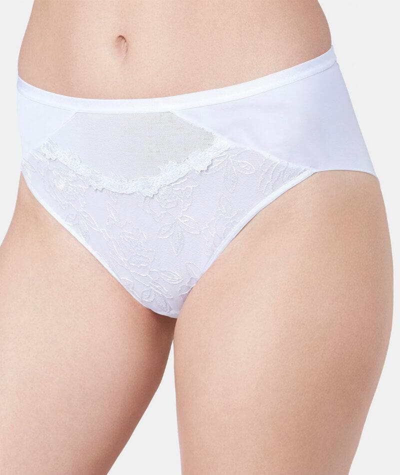 Florale Wild Rose Maxi Brief - White Knickers 10 