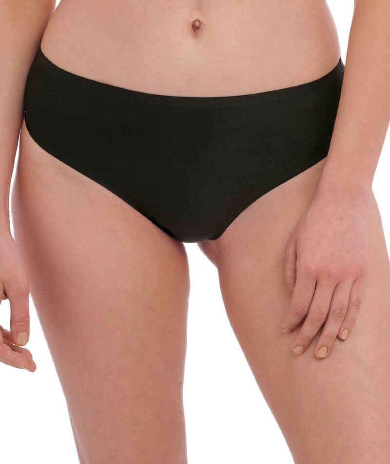 Fantasie Smoothease Invisible Stretch Thong - Black Knickers 