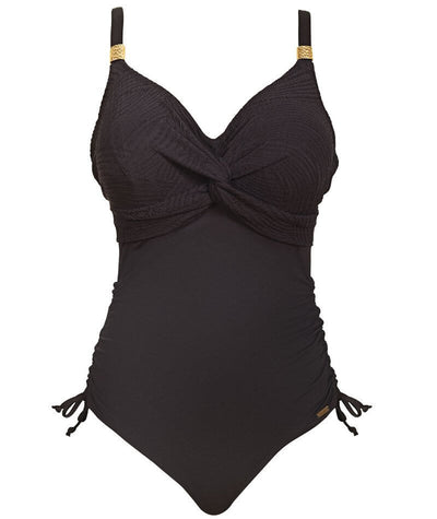 Fantasie Swim Ottawa Underwired Twist Front One Piece Swimsuit - Black Swim