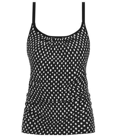 Fantasie Swim Santa Monica Underwired Scoop Neck Tankini Top - Black & White Swim