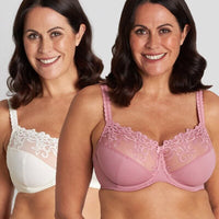 Fayreform Coral Underwire Bra - 2 Pack - Foxglove/Egret