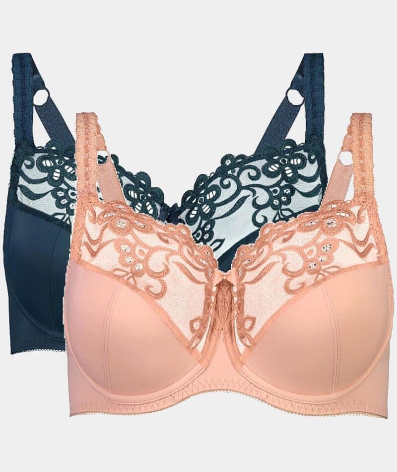 Fayreform Coral Underwire Bra - 2-Pack - Reflecting Pond/Cameo Nude Bras 