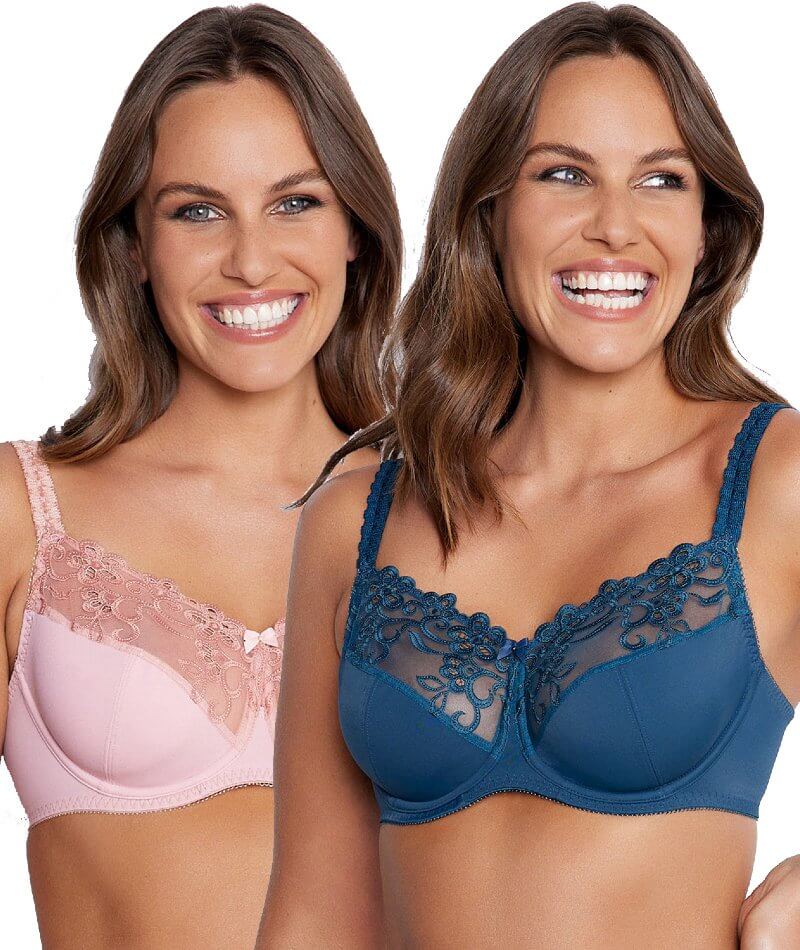 Fayreform Coral Underwire Bra - 2 Pack - Reflecting Pond/Cameo Nude Bras 