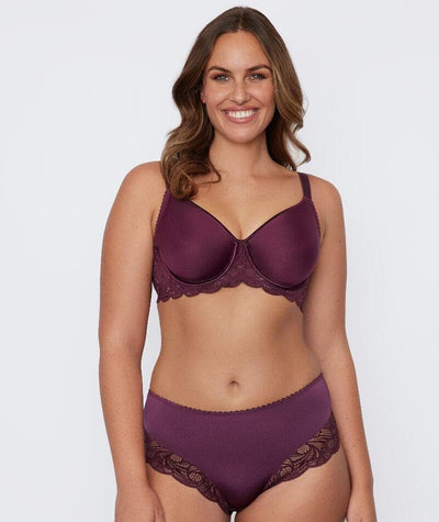 Fayreform Lace Perfect Midi Brief - Prune Knickers