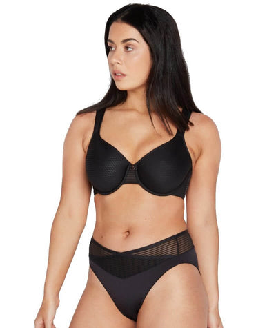 Fayreform Perfect Lines High Cut Brief - Black Knickers
