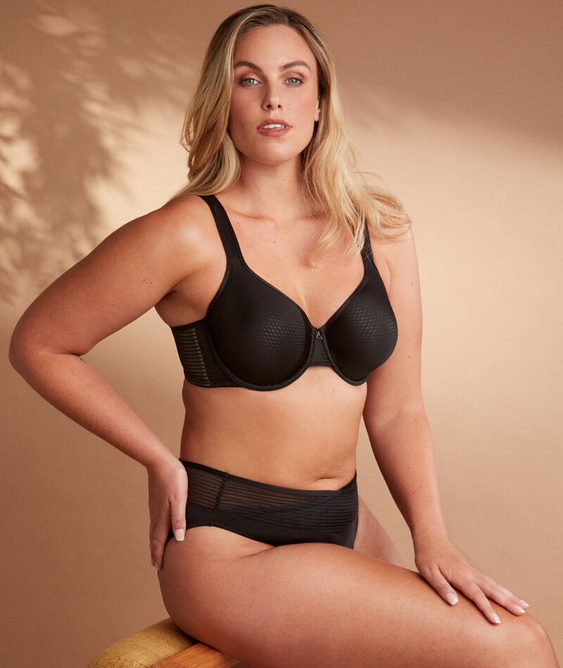 Fayreform Perfect Lines High Cut Brief - Black Knickers 