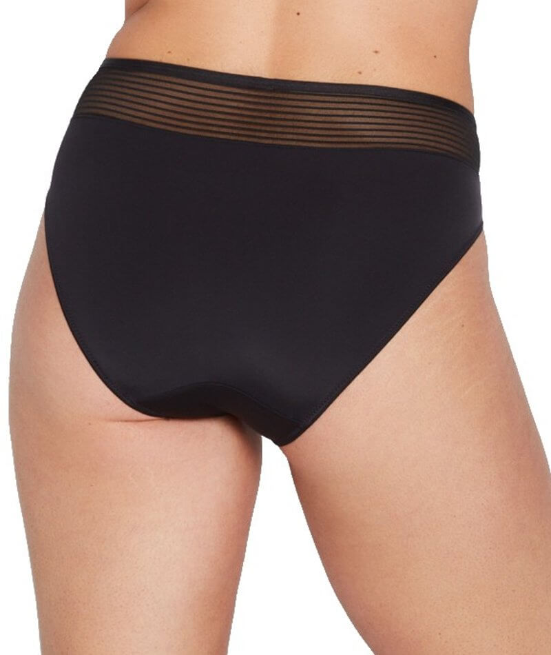 Fayreform Perfect Lines High Cut Brief - Black Knickers 