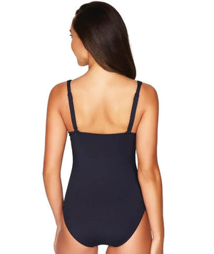 thumbnailSea Level Essentials Cross Front B-DD Cup One Piece Swimsuit - Night Sky Navy Swim 