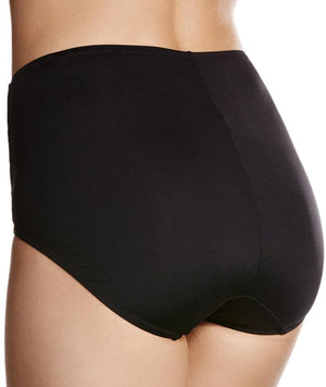 Jockey No Ride Up Microfibre and Lace Full Brief - Black Knickers 10 