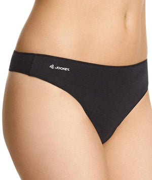 Jockey No Panty Line Promise Bamboo Naturals G-String - Black Knickers 8 